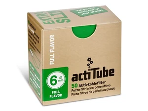 actiTube 50 filtros carbón activo 6 mm EXTRA SLIM | Filtro giratorio cantidad seleccionable - Imagen 1 de 6