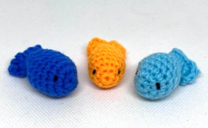Crochet Amigurumi Three Small Fishes Set - Picture 1 of 14