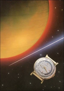 Orologio da polso Agassiz World Time 1984 stampa vintage anni 40 immagine classica - Foto 1 di 3
