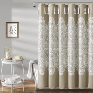 Boho Medaillon Duschvorhang Einzeln 72" B x 72" L Neutral - Boho Duschvorhang... - Bild 1 von 7