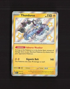 Thundurus 139/091 Paldean Fates Shiny Holo Rare Pokemon Card NM - Picture 1 of 10