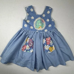 Vintage Care Bears Sunflower Handmade Dress 3T GUC - Picture 1 of 6