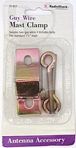 Radio Shack #15-827 TV Antenna Guy Wire Mast Clamp NEW - Picture 1 of 1