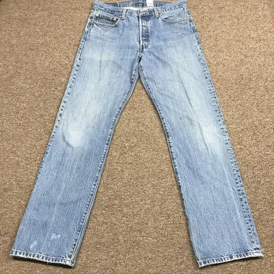 Levi’s 501 Jeans 33x33 Straight Leg Button Fly Worn In Faded Distressed Y2K - Image 1 of 4