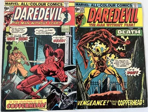 DAREDEVIL NUMBER'S 124 & 125. 1ST SERIES. (2 KEY 1ST COPPERHEAD 1975 LOT). - Picture 1 of 11