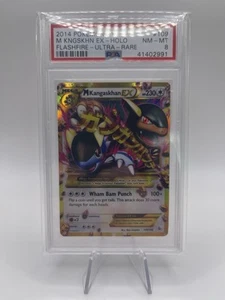 PSA 8 NM-MT Pokémon 2014 MEGA Kangaskhan EX Flashfire HOLOFOIL #109 Secret Rare! - Picture 1 of 4