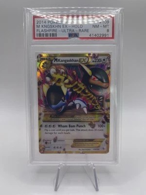 PSA 8 NM-MT Pokémon 2014 MEGA Kangaskhan EX Flashfire HOLOFOIL #109 Secret Rare! - Image 1 of 4