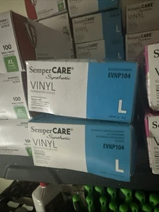 Semper Care Synthetik Vinyl Untersuchungshandschuhe groß puderfrei 100 Stück - Bild 1 von 5