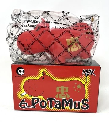 Frank Kozik Toy2r 6” Potamus East Is Red Designer Vinyl Art Toy - Image 1 of 4