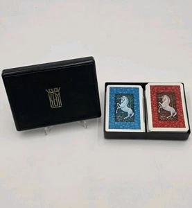 Tarjetas de juego KEM de colección 1982 en estuche con comodines barajas completas 2 cartas rotas - Imagen 1 de 9