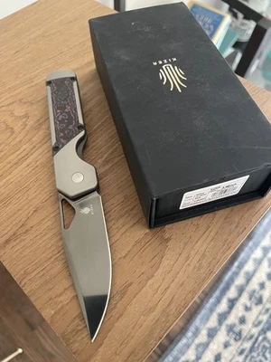 Kizer Militaw Fatcarbon+Titanium  Handle Frame Lock S45VN POLISHED DLC - Image 1 of 2