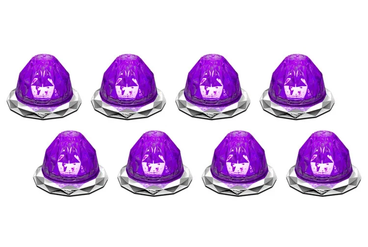 Roadworks 8 pack 3/4" Mini Watermelon Purple Light / Clear Lens Jewel HERO light Foto 1 de 2