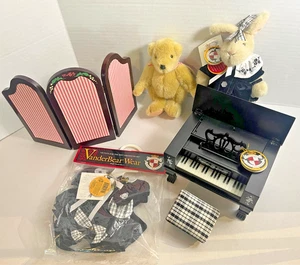 LOTE MUFFY VANDERBEAR, HOPPY VANDERHARE, PIANO, DIVISOR DE VESTIMENTA, ATUENDO Y OSO - Imagen 1 de 13