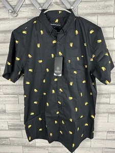 NUEVO CON ETIQUETAS Nueva CAMISA MOLAKAI Surf Co Negra Taco Abotonada SS Para Hombres Talla Grande - Imagen 1 de 7