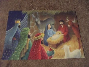 6 religous Christmas cards, nativity scene by Gem Stone - Picture 1 of 2