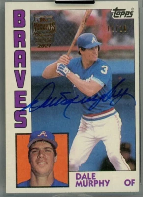 2021 Topps Archives Signature Series Atlanta Braves Dale Murphy Buyback Auto /16 - Image 1 of 2
