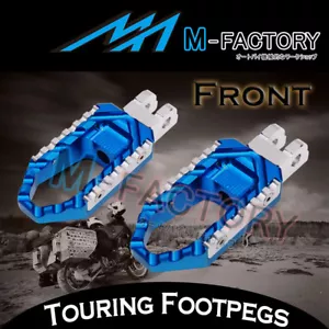 For Sprint ST 1050 05 06-09 Blue CNC Touring Front Rider Foot Pegs - Picture 1 of 5