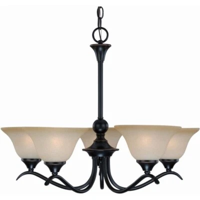 Lámpara de araña de 5 luces de bronce frotado con aceite nueva Hardware House 163590 Foto 1 de 3