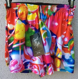 $ 50 Neu mit Etikett Zara Terez mehrfarbige Lutscher Bonbon Shorts Mädchen Größe Large 14 - Bild 1 von 2