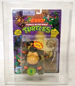 Vintage TMNT Ninja Turtles Sumo Michaelangelo Action Figure Playmates Signed MOC - Picture 1 of 5