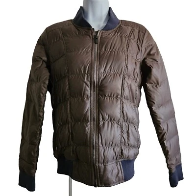 Chaqueta Athleta Mujer Dobby XS Plumón de Ganso Puffer Acolchada Marrón Ligera Foto 1 de 4