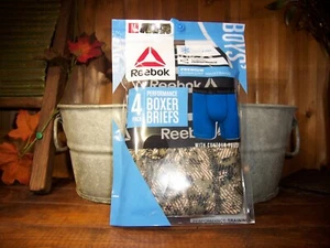REEBOK BOYS PERFORMANCE UNDERWEAR 4 PACK SIZE MED 8-10 BOXER BRIEFS CAMO COLOR - Picture 1 of 1