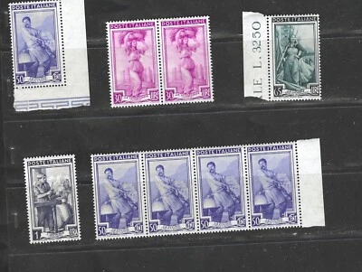 ITALY-1955-#671 TO #673A-HIGH DENOMS-MULTIPLES-BETTER-MNH?-F-VF-#316 - Image 1 of 2