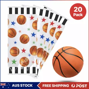 20PK Basketball Loot Lolly Bags with Ties | Slum Dunk Birthday Party Favours - Picture 1 of 1
