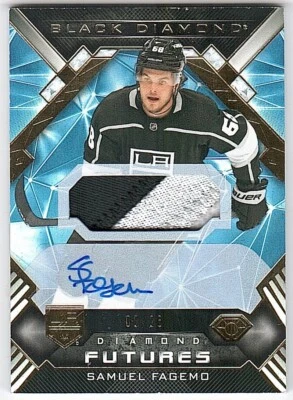 2022-23 Black Diamond Futures Blue #BDF-SF Samuel Fagemo RC Patch Auto #2/25 - Image 1 of 2