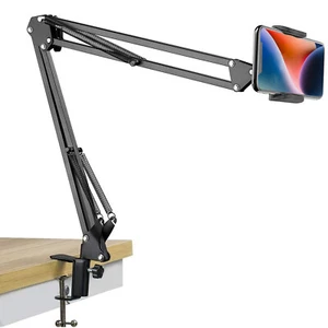 Smart Phone Holder 360º Flexible METAL Long Arm Lazy Stand Clip iPad Desk Ku - Picture 1 of 6