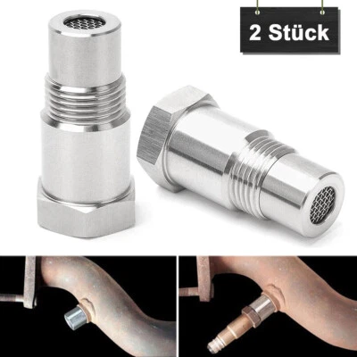 2x Adattatore Sensore Ossigeno O2 Sonda Lambda Eliminator Metalkat Simulator - Immagine 1 di 4