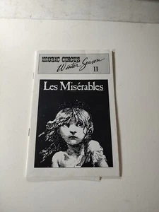 Souvenir Theater Program Les Miserables Music Circle Sacramento 1991 - Picture 1 of 5