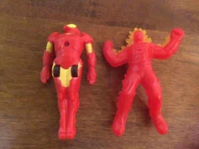 2 piezas Antorcha Humana e Iron Man 2010 McDONALDS MARVEL HEROES  Foto 1 de 2