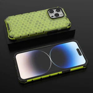 Funda trasera con armadura trasera híbrida de goma color panal a prueba de golpes para Apple iPhone - Imagen 1 de 34