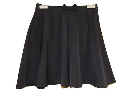 NEW GIRLS NAVY EX STORE BOW FRONT FLARED SCHOOL SKIRT AGE 3-15 Years (AA21) • 4.93€