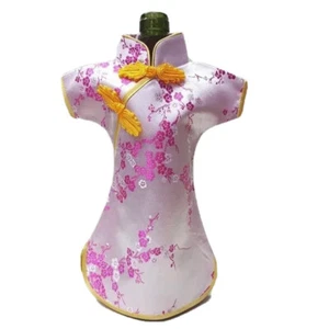 COPERCHIO BOTTIGLIA VINO ANNO LUNARE, COSTUME CAPODANNO CINESE PER DECORAZIONE BOTTIGLIA. - Foto 1 di 2