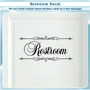 Bathroom Restroom Toilet Door Sign Art Vinyl Home Decor Wall Sticker Decal 150 - Picture 1 of 3