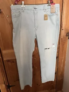 Jeans Uomo Levis 541 Athletic Taper Destructed Blu Chiaro Eco Ease Nuovo con etichette 42x32 70€ - Foto 1 di 4
