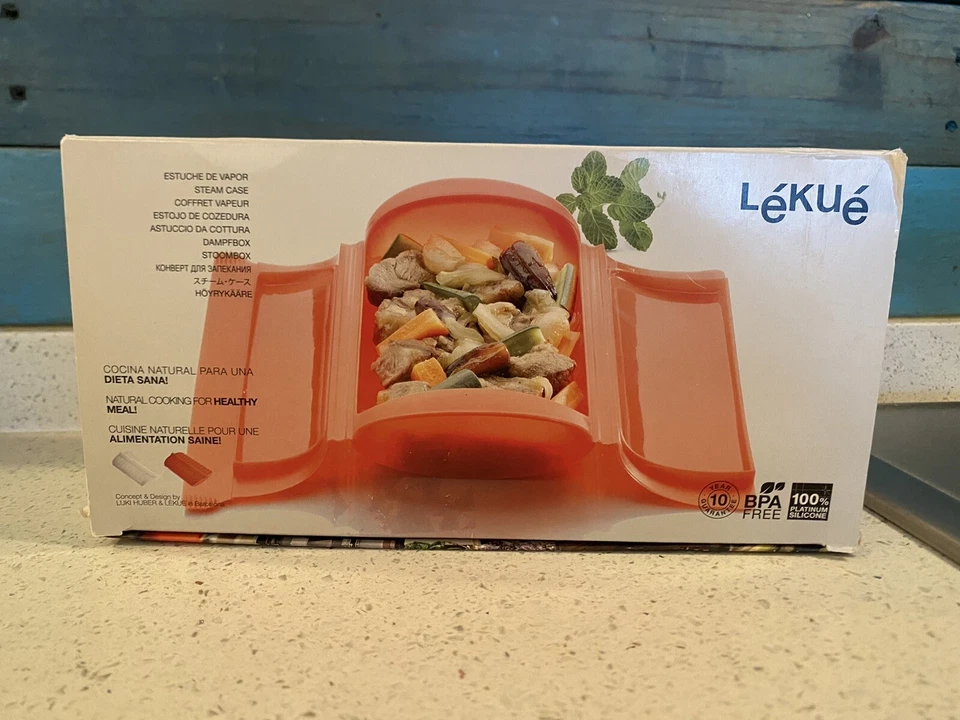 Lekue - Steam Case for 1-2 People, Microwave and Oven Safe, Red - Image 1 of 4