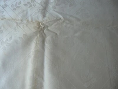 RARE ANCIEN COUPON TOILE PIÈCE TISSUS SATINE COUTURE DÉCORATION COUSSIN RIDEAU  - Photo 1/4