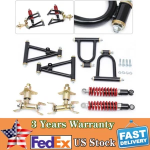 Kit de brazo oscilante de amortiguador superior/inferior de suspensión delantera para ATV quad bike buggy go kart - Imagen 1 de 12