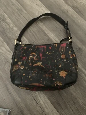 Bolso de Hombro Piero Guidi Magic Circus Vintage Cuero Negro Foto 1 de 4