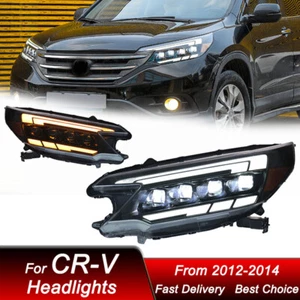 For Honda CR-V Headlamps 2012-2014 LED Projector LED DRL Replace OEM Halogen - Foto 1 di 17