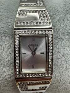 Guess Ladies Silver Dial Bangle Bracelet Quartz Watch U12548L1 New Battery - Picture 1 of 14