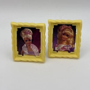 Barbie vintage cornice gialla foto anni 90 set di 2 con foto - Foto 1 di 8