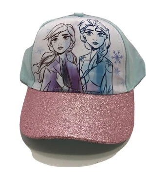 NUEVO Disney Frozen II ANNA ELSA NIÑAS GORRA Azul Claro con Visera Rosa Brillante Foto 1 de 4