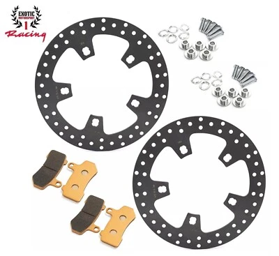 Rotores de disco de freno delanteros pastillas y accesorios Harley Street Glide Road Glide 2014-23 Foto 1 de 4