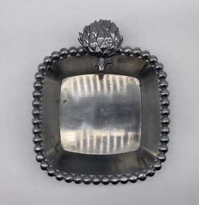 Mud Pie Pewter Trinket Dish Napkin Holder 2009 - Image 1 of 4