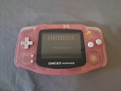 Gameboy Advance AGB-001 Clear Pink Fuchsia With Namco Museum Tested Working - Image 1 of 4
