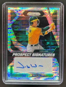 2024 Panini Prizm Jacob Wilson Prospect Signatures Pulsar Auto #3/199 Athletics - Picture 1 of 2